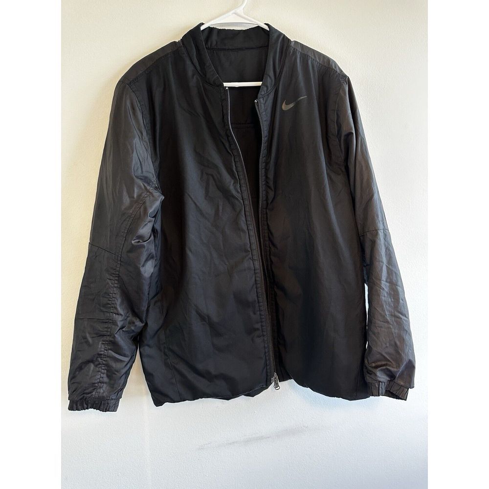 Nike Men's Golf Reversible Synthetic Fill‎ Jacket Black Winter Puffer Sz L  Flaw - Picture 9 of 10